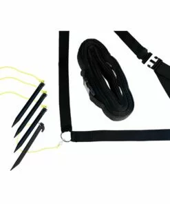 Park & Sun 2" Black Outdoor Volleyball Boundary Kit