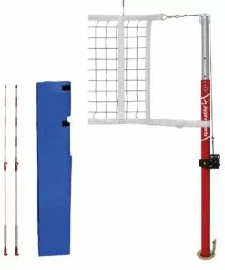 Jaypro 3" Hybrid Steel Pin-Stop Volleyball Steel Net System, PVB-3000