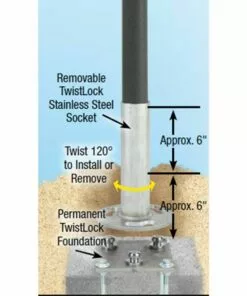Bison Centerline Double Court Sand Volleyball Systems -Volleyball Sales Shop a25 231 2