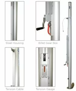 Schelde Infinity I4 4" Volleyball Net System -Volleyball Sales Shop a25 287 uprights diagram