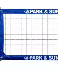 Park & Sun Pro Outdoor Volleyball Net w/ Steel Cable Blue