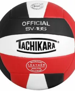 Tachikara SV18S Composite Leather Volleyball, COLORS 10 Tachikara SV18S Composite Leather Volleyball, COLORS -Volleyball Sales Shop a25 429scawhtblk 1