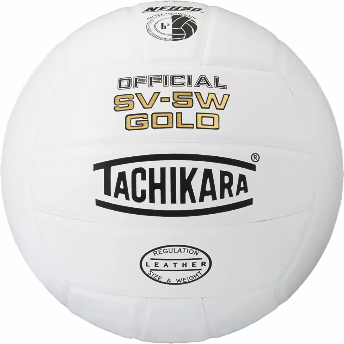Tachikara SV5WGold Leather Game Volleyball, White 1 Tachikara SV5WGold Leather Game Volleyball, White