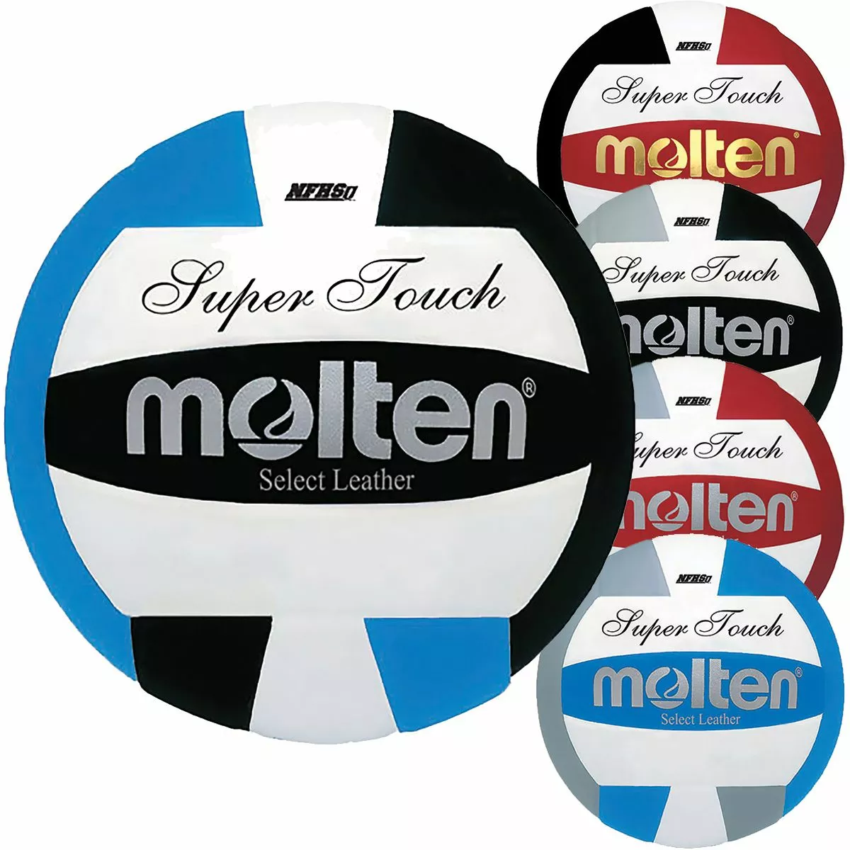 Molten IV58L Super Touch NFHS Volleyball, COLORS Black/Blue 1 Molten IV58L Super Touch NFHS Volleyball, COLORS Black/Blue