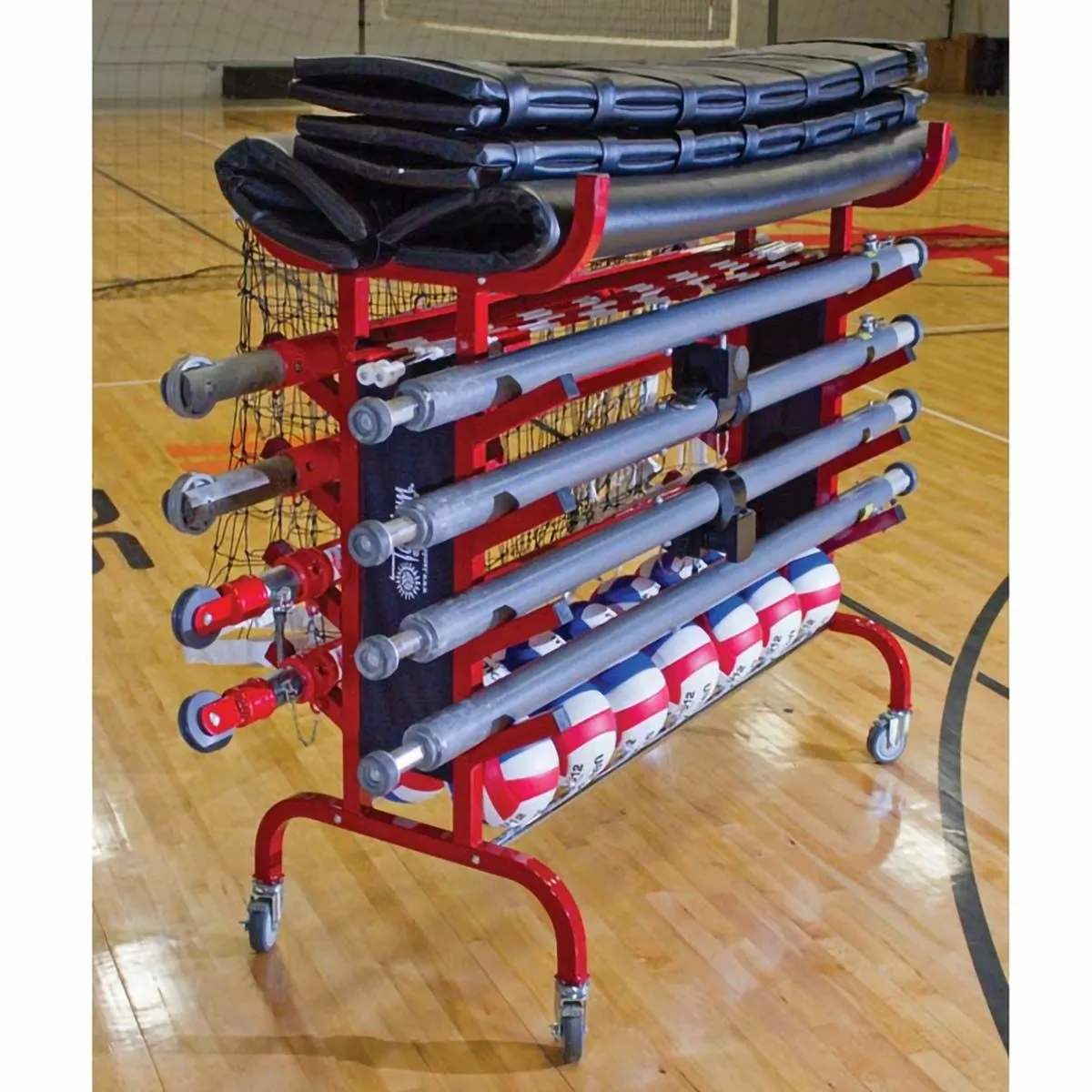 Tandem Portable Volleyball Equipment Cart 1 Tandem Portable Volleyball Equipment Cart