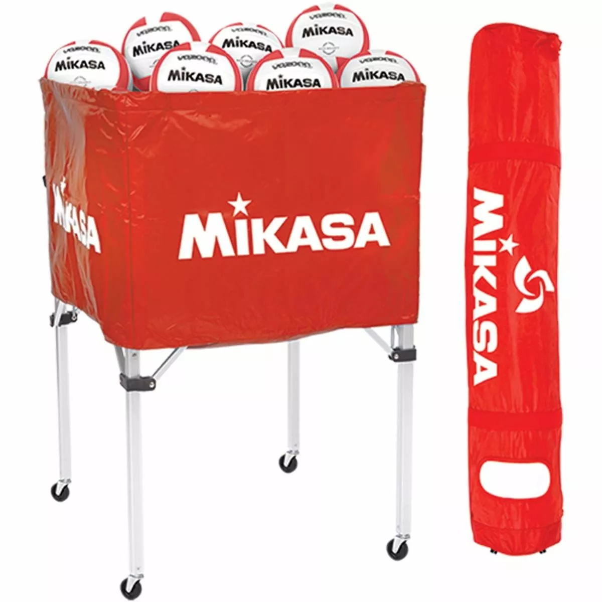 Mikasa BCSPSH Volleyball Cart, RED 1 Mikasa BCSPSH Volleyball Cart, RED