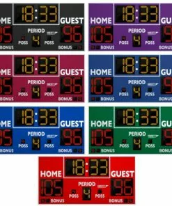 Varsity Scoreboard 2230 Basketball / Volleyball / Wrestling Scoreboard, 8'Wx4'H -Volleyball Sales Shop a91 181 new 21 colors
