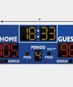 Varsity Scoreboard 2230 Basketball / Volleyball / Wrestling Scoreboard, 8'Wx4'H -Volleyball Sales Shop a91 181 new 21 dims
