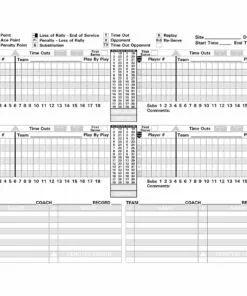 Big Red 5020 Volleyball Scorebook
