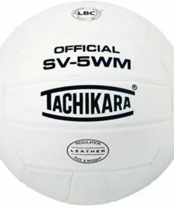 Tachikara SV5WM Leather Volleyball, WHITE